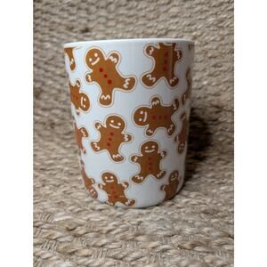 NEW Ceramic Christmas Gingerbread Man Canister Vase Jar Holiday Gift